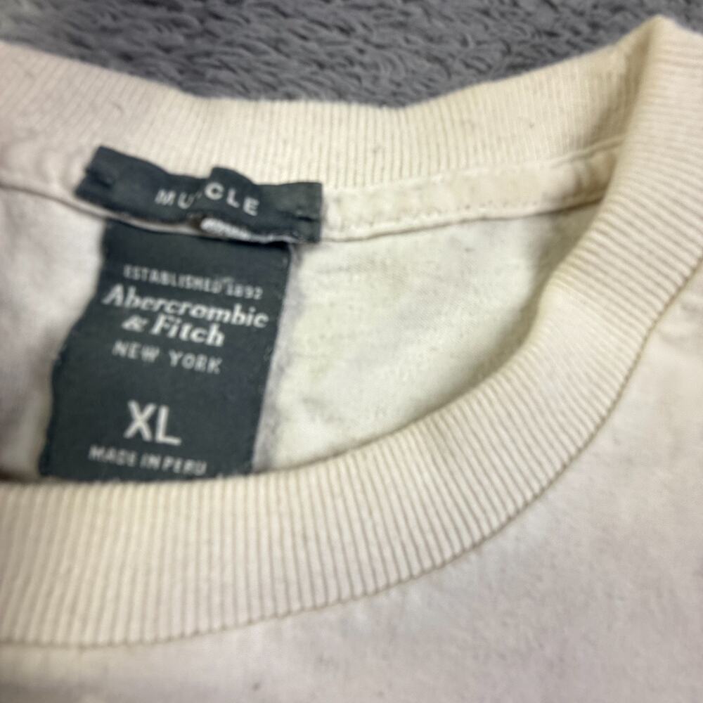 Vintage Abercombie & Fitch Rowing Shirt Muscle Tee XL Crew Neck Single Stitch - Picture 2 of 7